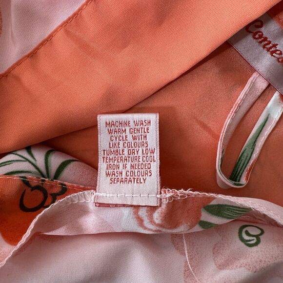 Contessa Di Roma Nightgown Womens Small Pink Floral Flower Bohemian Grandma - Picture 14 of 14